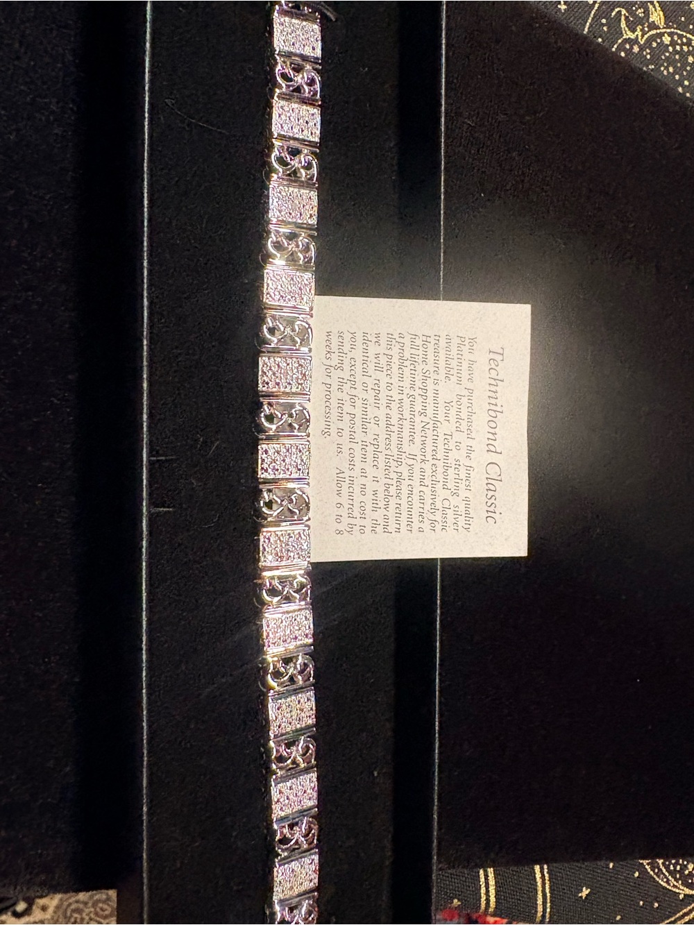 Technibond .925 Art Deco Bracelet Platinum Bonded